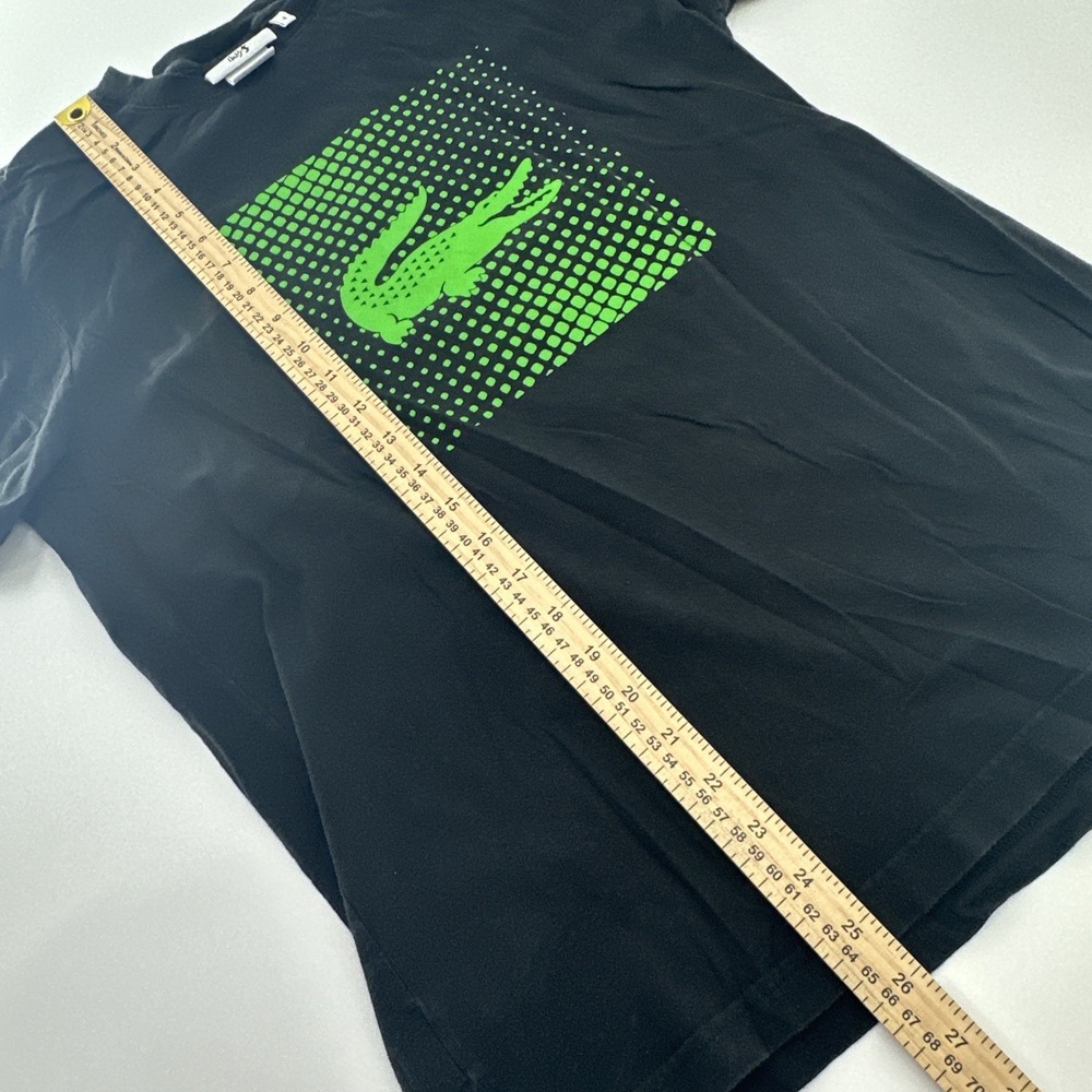 Lacoste Andy Roddick Black Crew Neck Limited Run Graphic T Shirt Size 4 VTG - Picture 6 of 6